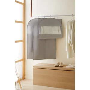Ocean Home Textile 3 Adet Gri Balıksırtı Elbise Kılıfı Takım Elbise Kılıfı Kıyafet Taşıma Kılıfı Gamboç 60x100 cm