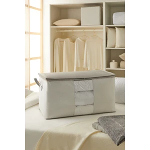 Ocean Home Textile Mega Boy Pencereli Stuff&things Gri Çizgili Yastık Yorgan Kazak Hurcu, Hurç 75x40x40 cm