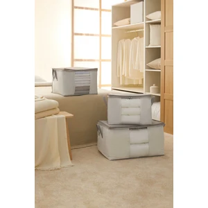 Ocean Home Textile 3'lü Pencereli Stuff&things Gri Çizgili, Yastık Yorgan Kazak Hurcu, Hurç