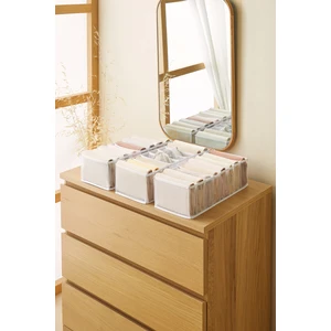 Ocean Home Textile 3 Adet 8 Bölmeli Dolap Çekmece İçi Akordiyon Tipi Katlanır Çamaşır Düzenleyici Organizer