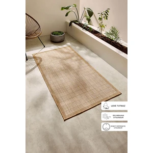 Ocean Home Textile Leke Tutmaz Iç Dış Mekan Bej Renk Hasır Desenli Halı Kilim 80 x 150 cm