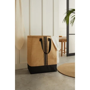 Ocean Home Textile Jüt Asılabilir Katlanır Kirli Çamaşır Dolap Içi Oyuncak Düzenleyici Saklama Çantası Sepet 40x25x55 cm