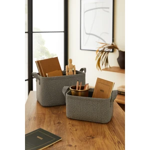 Ocean Home Textile 2'li Set Dokulu Dolap İçi Çamaşır Çocuk Odası Oyuncak Düzenleyici Katlanır Saklama Sepeti Organizer