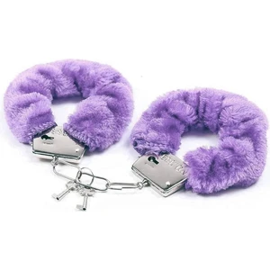 Cazibe Shop Mor Peluşlu Metal Fantezi Kelepçe