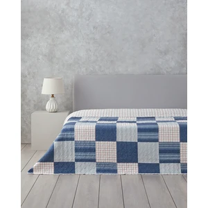 English Home Plaid Harmony Tek Kişilik Çok Amaçlı Örtü Mavi