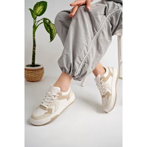 Bej Kadın Sneaker Günlük Ayakkabı