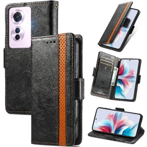 Mellow Shop Oppo Oppo 11F 5g Çok Renkli Ekleme Cüzdan Çoklu Kart Yuvası Için Flip Case (Yurt Dışından)