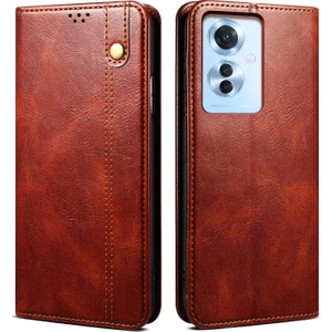 Oppo RENO11 F 5g / F25 Pro 5g Mumsu Crazy Horse Doku Kart Tutucu Telefon Kapağı (Yurt Dışından)