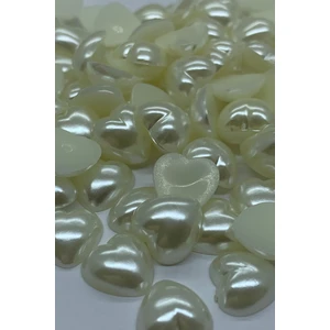 Cem Davetiyeleri Süsleme Taşı Kalp Şeklinde Inci Beyazı 10MM 2000 Adet Plastik Taş