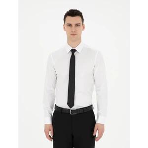 Pierre Cardin Erkek Beyaz Slim Fit Uzun Kollu Basic Gömlek 50286102-VR013