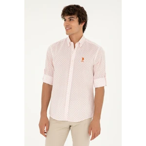 U.S. Polo Assn. Erkek Pudra Gömlek Desenli 50282861-VR042