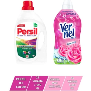 Vernel Max Taze Gül 1,44L + Persil Color Jel 26 Yıkama