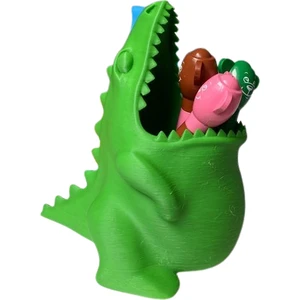 Root Made Dinozor Şeklinde Kalemlik Çocuk Odası Masa Kalemliği Dekoratif Dinozor Kalemlik