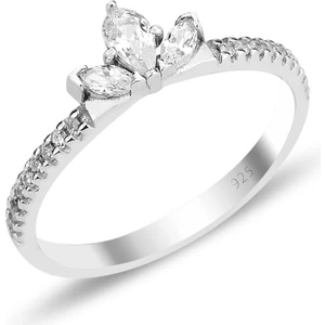 Söğütlü Silver Gümüş Rodyumlu Zirkon Taşlı Lotus Yüzük SGTL12312RODAJ