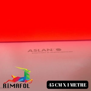 Neon Turuncu Cricut ve Silhoutte Uygun Floklu Kadife Kendinden Yapışkanlı Folyo 45CMX1METRE