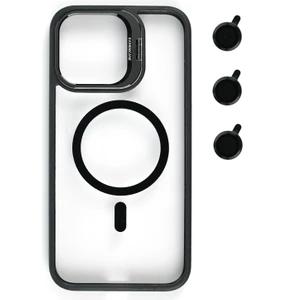 Tech&bello accessories iPhone 13 Pro Max Kılıf Magsafe Uyumlu Kamera Standlı +Lens Koruyuculu Kapak