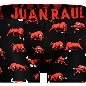 Juan Raul Munivy Juan Raul Boğa Desenli Siyah Rahat Erkek Boxer