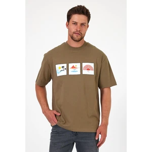 Erkek Bisiklet Yaka Baskılı T-Shirt 0210