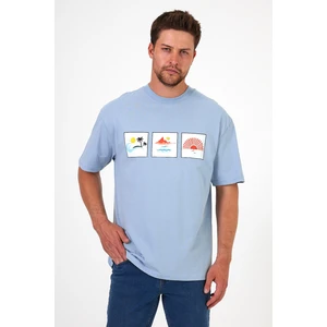 Erkek Bisiklet Yaka  Baskılı T-Shirt 0210