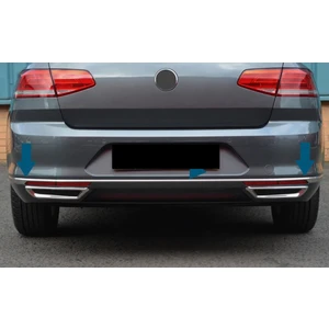 Fams Otomotiv Vw Passat B8 Krom Arka Tampon Alt Çıta 3 Parça 2014-2019 Paslanmaz Çelik
