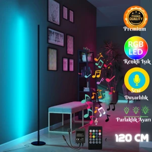 Sese ve Müziğe Duyarlı Kumandalı Led Lambader Full Rgb 120 cm