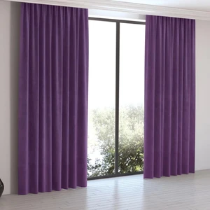 Devrim Olivya Tekstil Petek Kadife Dokulu Lüks  Mor  Ada Fon Perde En  x  Yükseklik