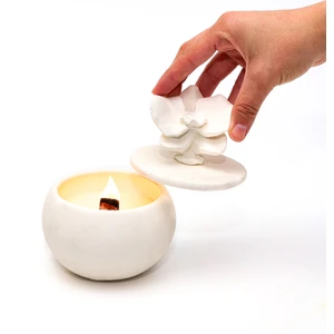 Taştan Seramik Palo Santo Kokulu Cracklıng Vegan Mum (Çıtırtılı)