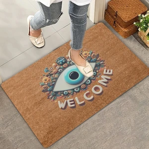 Valerine Life Aman Göz Değmesin Nazar Boncuğu Welcome Kapı Önü Paspası 45X70CM