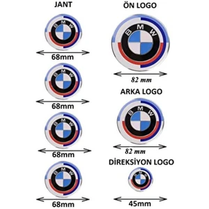 Bmw 50.yıl Özel Logo Seti (Newtype Mavi Beyaz)