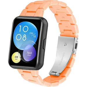 Huawei Watch Fit 2 Reçine Kordon (Pim Çevirici Aparatı ile Birlikte) Turuncu