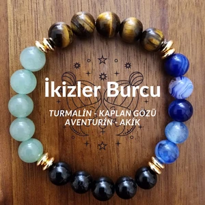 Şifa Köşesi Ikizler Burcu Orjinal Doğal Taş Kadın ve Erkek Bileklik