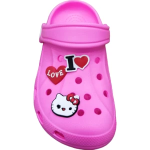 Love Desenli Günlük Kaydırmaz Tabanlı Kız Çocuk Ev Anaokulu Deniz Yumuşak Sandalet Terlik