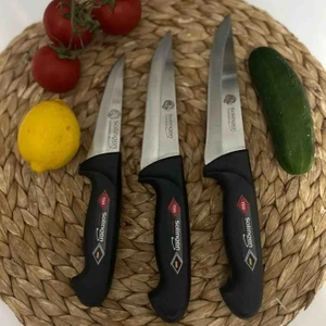 3 Lü Alman Et Bıçak Seti Siyah