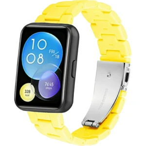 Huawei Watch Fit 2 Reçine Kordon (Pim Çevirici Aparatı ile Birlikte) Sarı