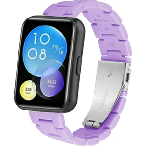 Huawei Watch Fit 2 Reçine Kordon (Pim Çevirici Aparatı ile Birlikte) Lila