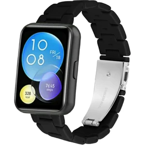 Huawei Watch Fit 2 Reçine Kordon (Pim Çevirici Aparatı ile Birlikte) Siyah