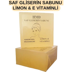 Hmd Bitkisel Kozmetik Saf Gliserin Sabunu Limon & E Vitaminli Arındırıcı,besleyici,nemlendirici Şeffaf Doğal Gliserin Sabun