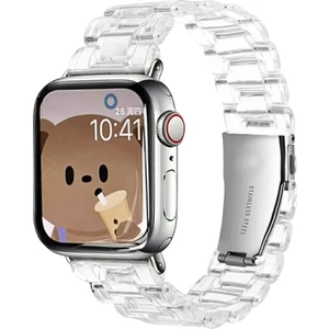 Apple Watch  Reçine Kordon (38MM / 40MM/ 41 mm /se Uyumlu) Şeffaf