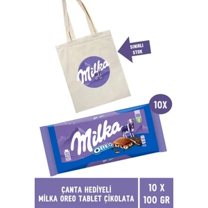 Çanta Hediyeli Milka Oreo Tablet Çikolata 100 gr - 10 Adet