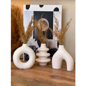 Iskandinav Tarzı 3'lü Minimal Vazo Set Bohem Vazo Pinterest Vazo Dekoratif Vazo Obje Pampas Vazosu