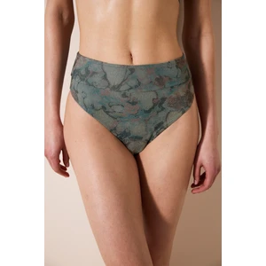 Estela Vintage Yüksek Bel Mesh Detaylı Çok Renkli Bikini Altı