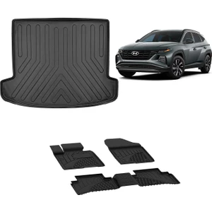 Hyundai Tucson 2021+ 4.5d Paspas ve Rizline 3D Bagaj Havuzu