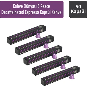 Kahve Dünyası 5 Peace Decaffeinated Espresso Kapsül Kahve 50 Kapsül