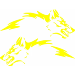 Sticker Usta Kurt Yan Gövde Oto Sticker. Kurt Çamurluk Üstü Araba Sticker