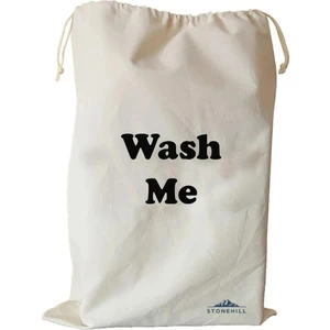 Wash Me Desenli Çok Amaçlı Kanvas Kirli Çamaşır Torbası 50X70 cm