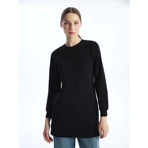 LC Waikiki Modest Bisiklet Yaka Düz Uzun Kollu Kadın Sweatshirt Tunik