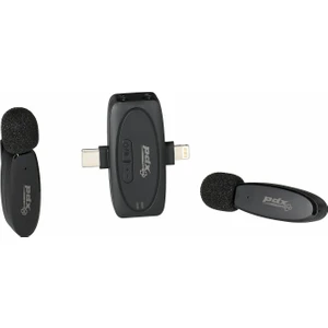 Pro V6 Ikili Kablosuz Yaka Mikrofonu