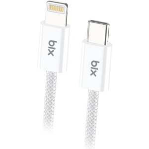 BX03CL 27W Type-C To Lightning iPhone Örgülü Data ve Şarj Kablosu Beyaz 1 Metre
