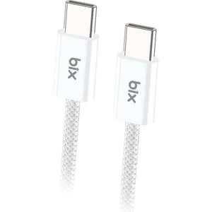 BX04CC Type-C To Type-C 60W Örgülü Şarj ve Data Kablosu 1 Metre Beyaz