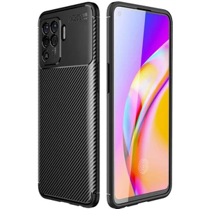 Oppo Reno 5 Lite Kılıf Karbon Koruyucu Yumuşak Silikon Nero Kapak